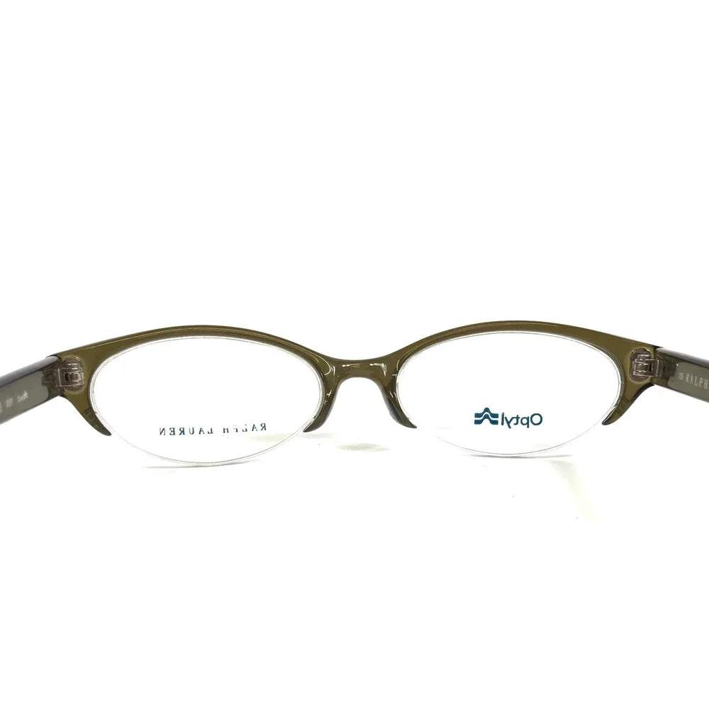 Ralph Lauren Eyeglasses Frames RL693 W9Y Clear Shiny Green Half Rim 50-17-135